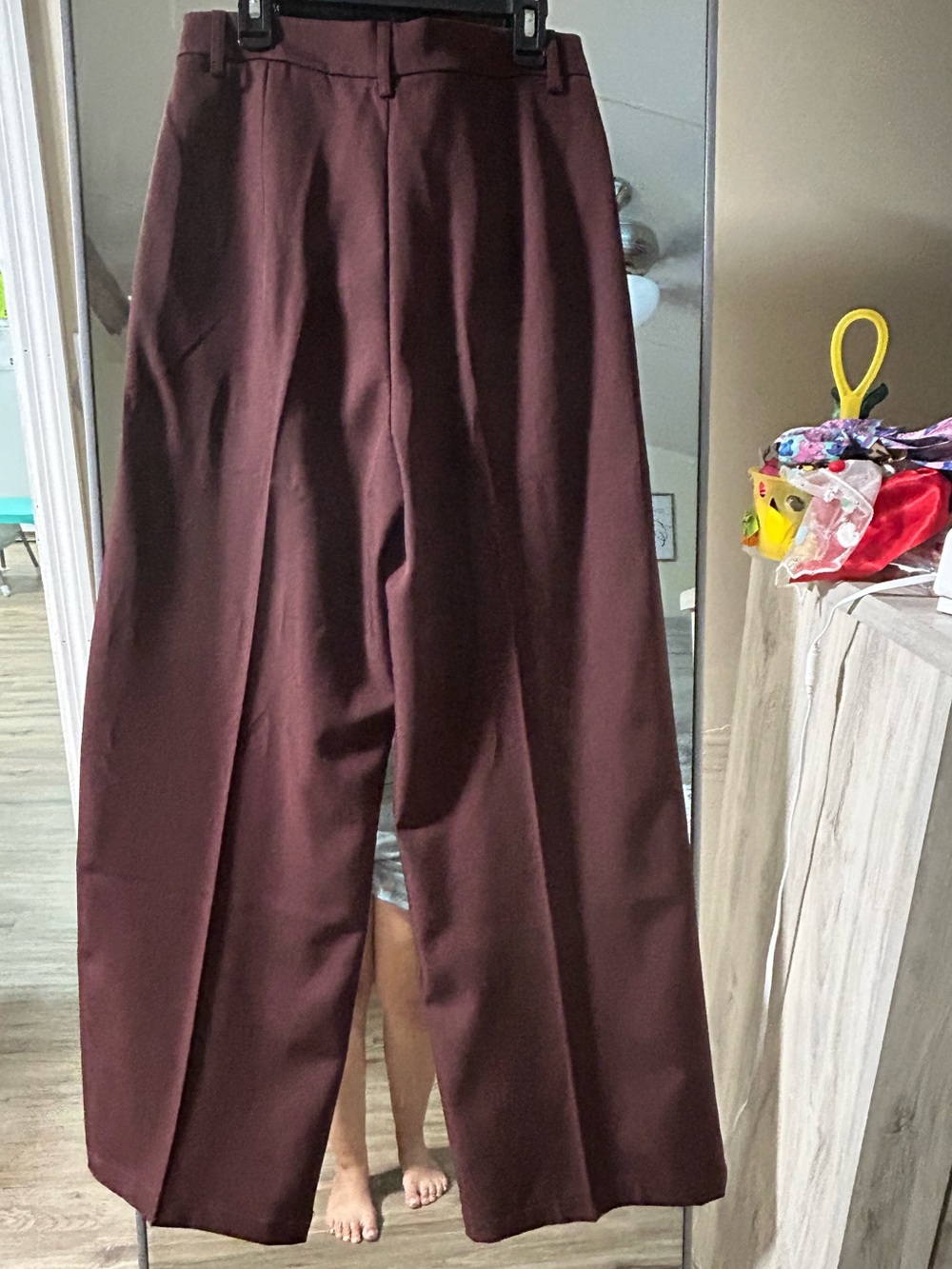 A New Day High-Waist Tailored Trousers in Burgundy - Picture 4 of 4